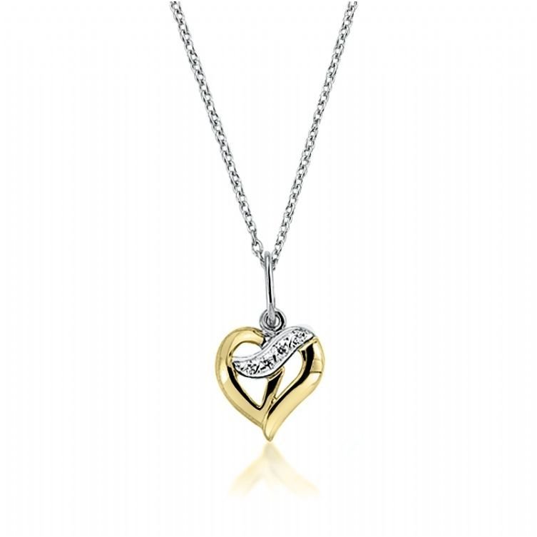 Myra Gold Zirkon Taşlı Kalp Kolye