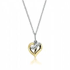 Myra Gold Zirkon Taşlı Kalp Kolye