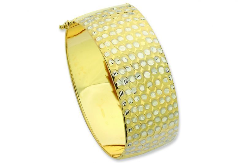 Altın Sade Kelepçe Bilezik Blz20066 Melis Gold