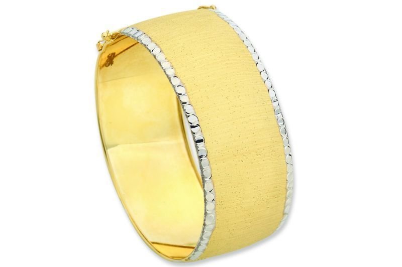 Altın Sade Kelepçe Bilezik Blz20067 Melis Gold