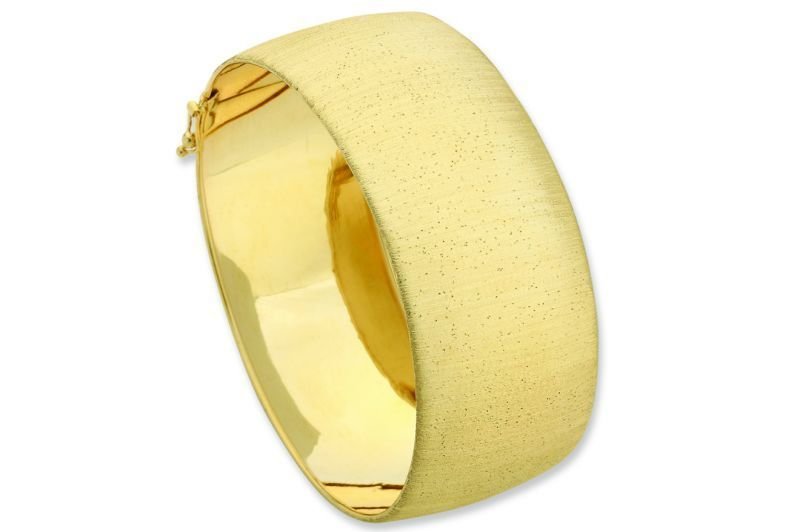 Altın Sade Kelepçe Bilezik Blz20069 Melis Gold