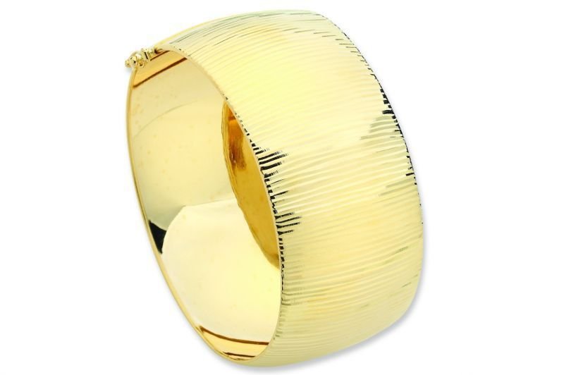 Altın Sade Kelepçe Bilezik Blz20070 Melis Gold