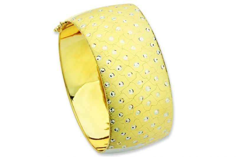 Altın Sade Kelepçe Bilezik Blz20072 Melis Gold