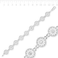 Tekbir Silver Zirkon Taşlı Rodyum Kaplama Bileklik | BRC47138236