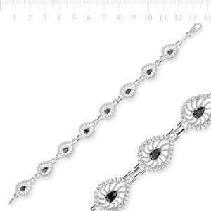 Tekbir Silver Zirkon Taşlı Rodyum Kaplama Bileklik | BRC47138237