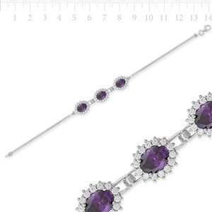 Tekbir Silver Zirkon Taşlı Rodyum Kaplama Bileklik | BRC47138234