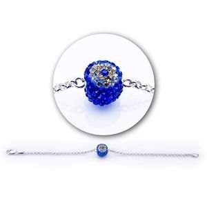 GUMUSH Swarovski Taşlı Kartopu Göz Bileklik | BRC22111006