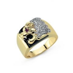 Myra Gold Aslan Figürlü Şık Erkek Yüzük