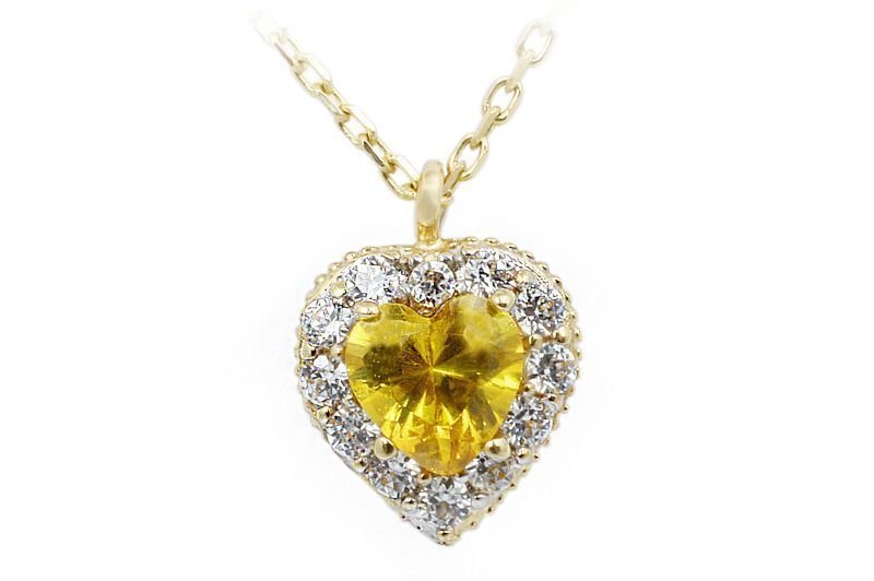 Altın Kalpli Kolye Kly00158 Melis Gold