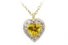 Altın Kalpli Kolye Kly00158 Melis Gold