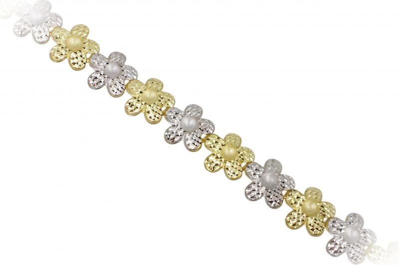 Altın Çiçekli Bileklik Blk00203 Melis Gold