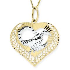 Myra Gold Akrep Burcu Kalp Kolye 14 Ayar
