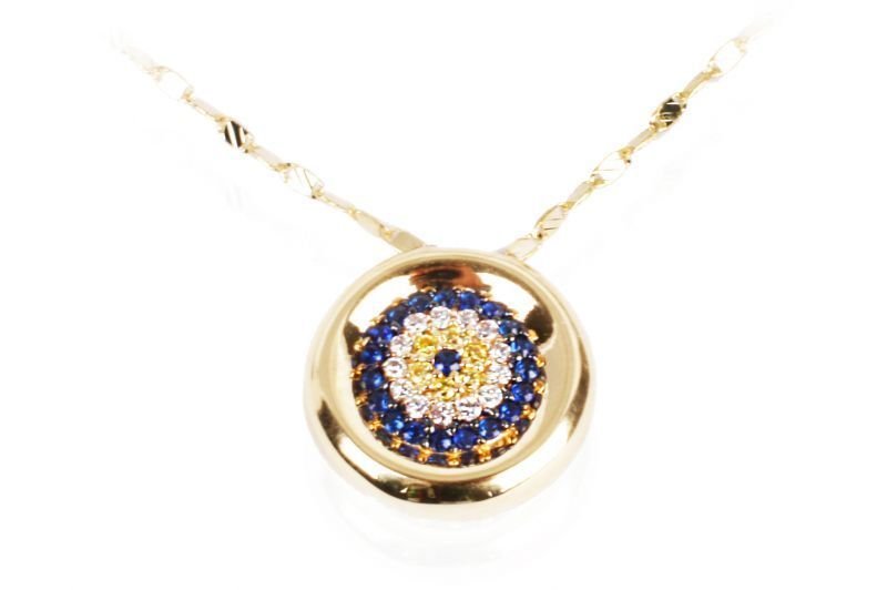 Altın Nazar Boncuklu Kolye Kly00162 Melis Gold