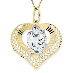 Myra Gold Başak Burcu Kalp Kolye 14 Ayar