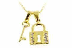 Altın Anahtar Kolye Kly00168 Melis Gold