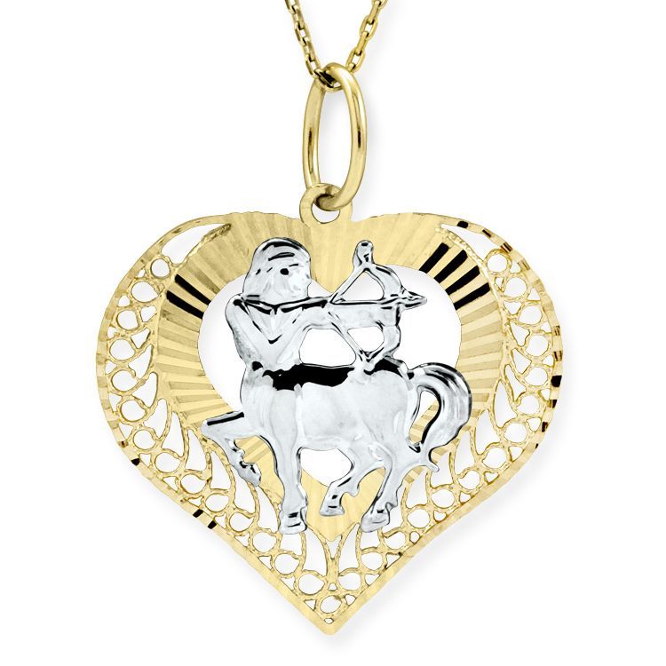 Myra Gold Yay Burcu Kalp Kolye 14 Ayar