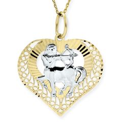 Myra Gold Yay Burcu Kalp Kolye 14 Ayar