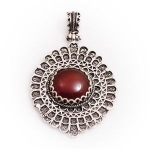 GUMUSH 925 Akik Taşlı Telkari Kolye Ucu | PND48187004