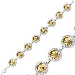 GUMUSH 925 Zirkon Taşlı Tuğra Bileklik | BR0470003