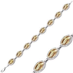GUMUSH 925 Zirkon Taşlı Tuğra Bileklik | BR0470004