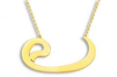 Altın Vav Kolyesi Kly00174 Melis Gold