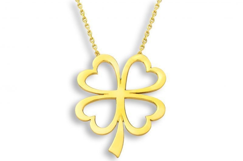 Altın Yonca Kolye Kly00175 Melis Gold