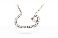Altın Taşlı Vav Kolye Kly00179 Melis Gold