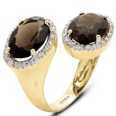 Myra Gold Zirkon Smoki Taşlı Fantezi Yüzük