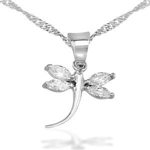 GUMUSH Zirkon Taşlı Rodyum Kaplama Yusufçuk Kolye | PND47138238