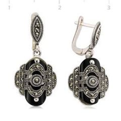 GUMUSH 925 Markazit  Küpe | ST0970001E