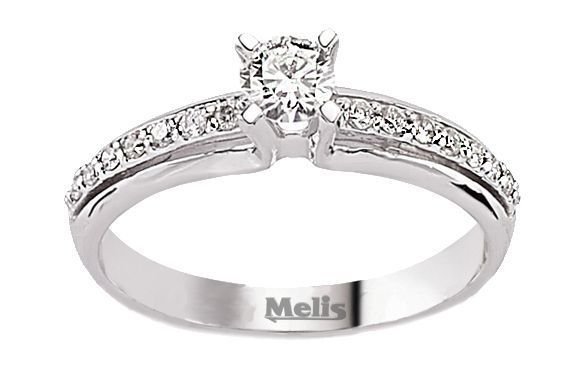 Altın Tek Taş Yüzük AY000075 Melis Gold