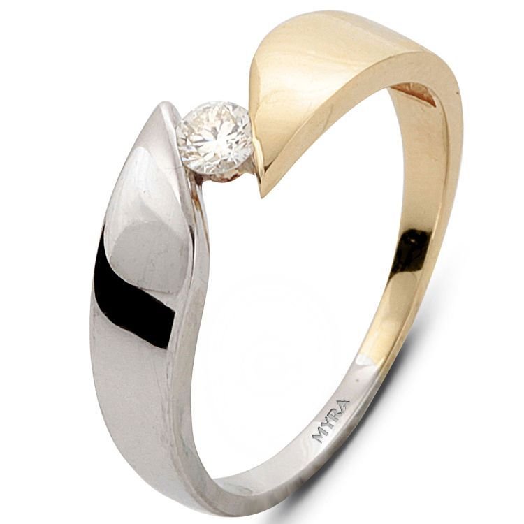 Myra Gold 0.16 Ct. 14 Ayar Altın Pırlanta Tektaş Yüzük