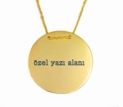Altın Plaka Kolye Kly00184Melis Gold