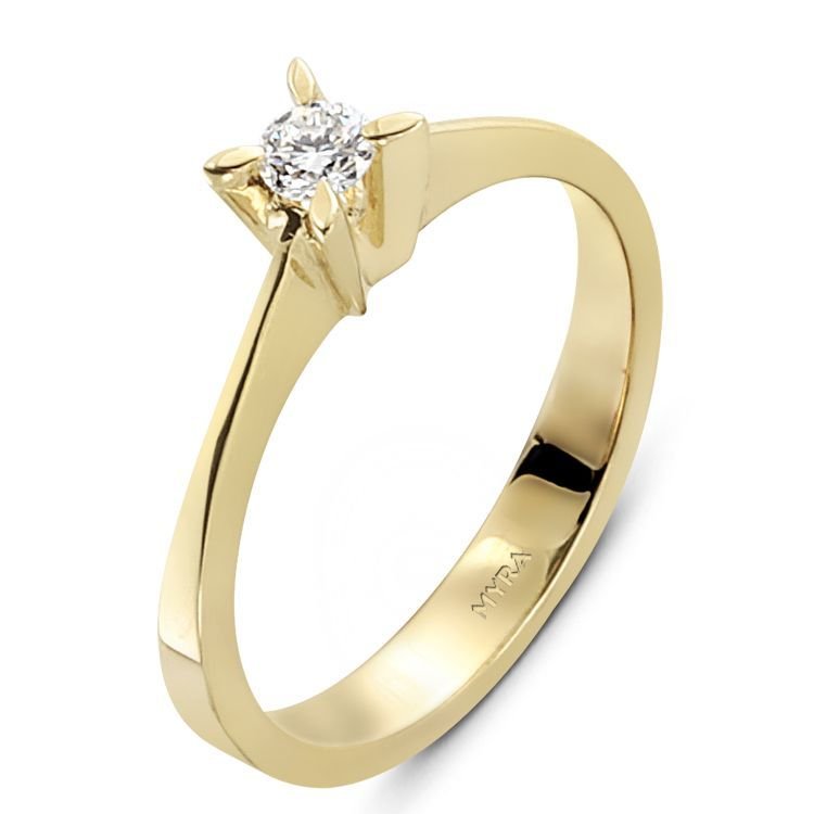 Myra Gold 0.14 Ct. 14 Ayar Altın Pırlanta Tektaş