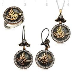 GUMUSH 925 Otantik Tuğra Set | ST0970006