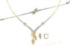 Altın Su Yolu Yaprak Motifli Set DS00011 Melis Gold