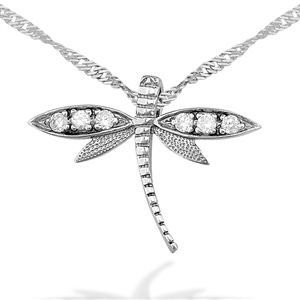 GUMUSH Zirkon Taşlı Rodyum Kaplama Yusufçuk Kolye | PND47138234