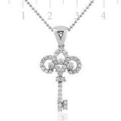 GUMUSH 925 Zirkon Taslı Anahtar Kolye Ucu | PND47138267