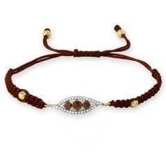 Myra Gold Üç Smoky Taşlı Bileklik