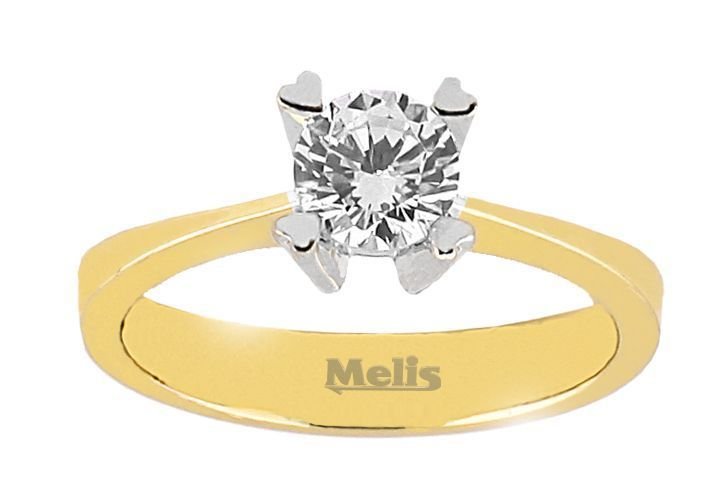 Altın Tek Taş Yüzük AY000083 Melis Gold