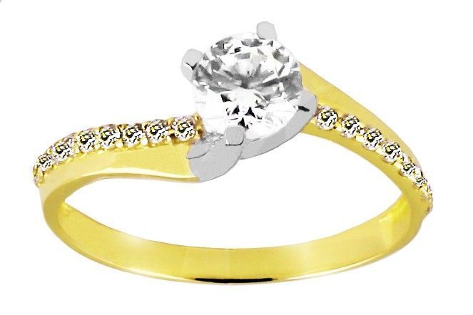 Altın Tek Taş Yüzük AY000086 Melis Gold