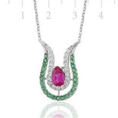 GUMUSH 925 Zirkon Taslı Gümüş Kolye | PND47118064
