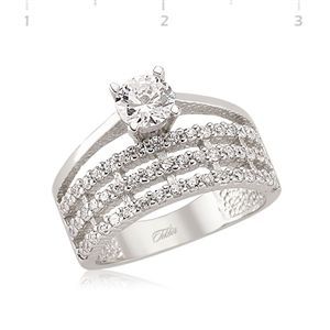 GUMUSH 925 Zirkon Taslı Yüzük | LR0460097