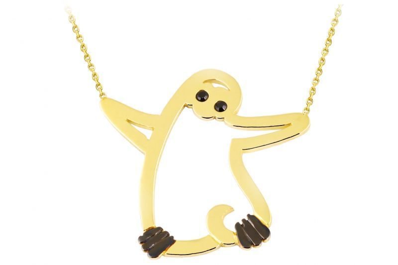 Altın Penguen Kolye Kly00191 Melis Gold