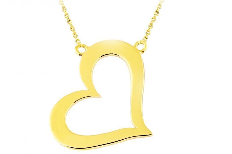 Altın Kalp Kolye Kly00192 Melis Gold