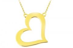 Altın Kalp Kolye Kly00192 Melis Gold