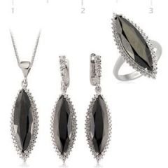 GUMUSH 925 Zirkon Taslı Gümüş Set | ST0460077