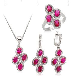 GUMUSH 925 Zirkon Taslı Gümüş Set | ST0460079