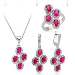 GUMUSH 925 Zirkon Taslı Gümüş Set | ST0460079
