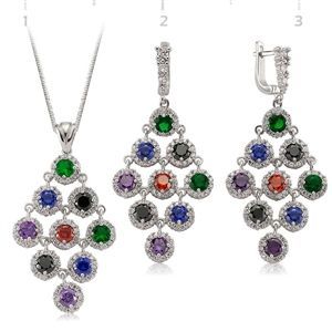 GUMUSH 925 Zirkon Taslı Gümüş Set | ST0470477